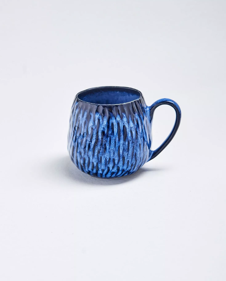 Ensemble vaisselle bleue fait-main - OIA - maison bloom concept