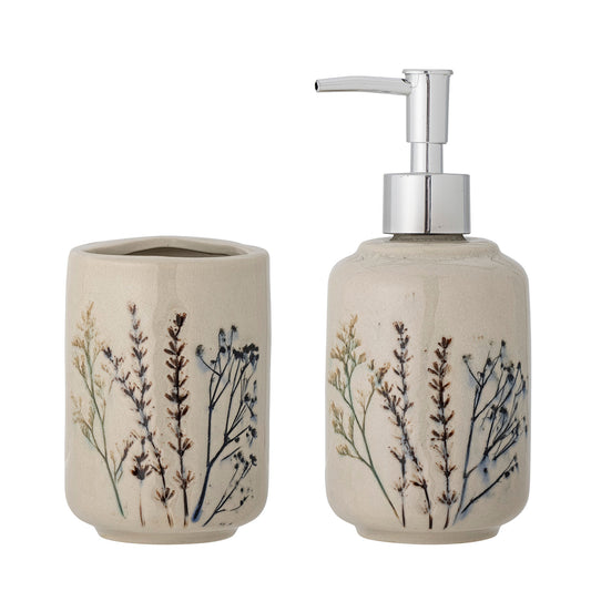Set de distributeur de savon en grès -BÉA - maison bloom concept