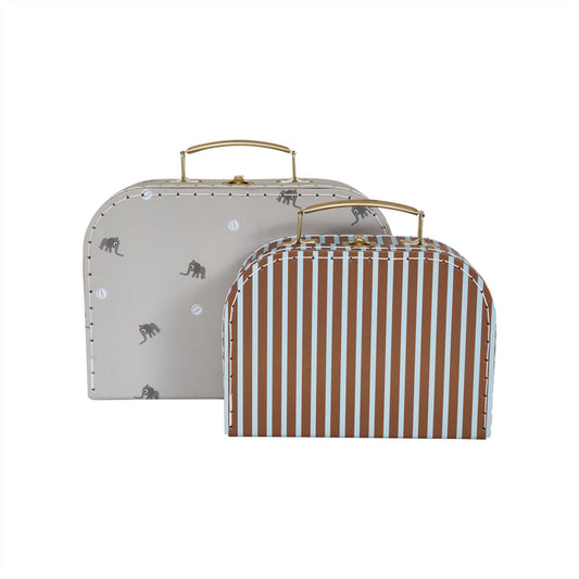 Mini valise enfant Elephant & Rayures - Set de 2 - maison bloom concept