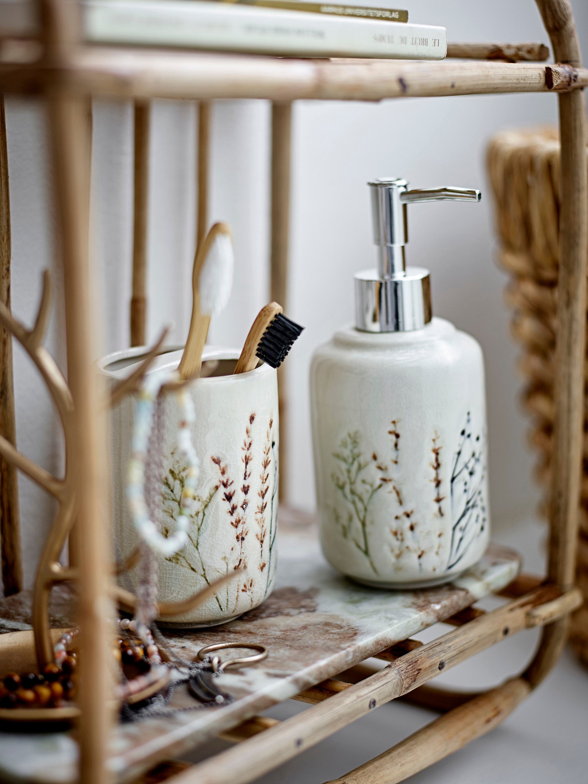Set de distributeur de savon en grès -BÉA - maison bloom concept