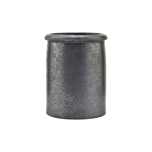Pot à ustensiles noir grès réactif - PION - maison bloom concept