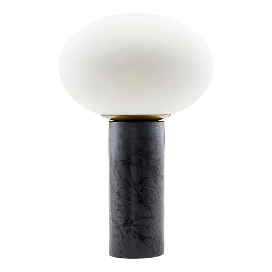 Lampe de table blanche et noire - OPAL - maison bloom concept