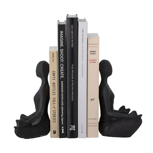 Serre-livres noir en métal - TALYA - maison bloom concept