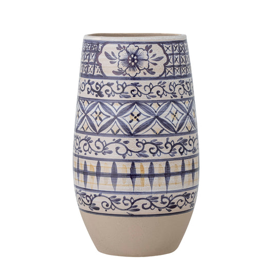 Vase bleu en grès - NADYA - maison bloom concept
