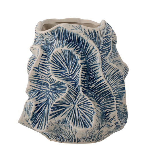 Vase en grès bleu - GUXI - maison bloom concept