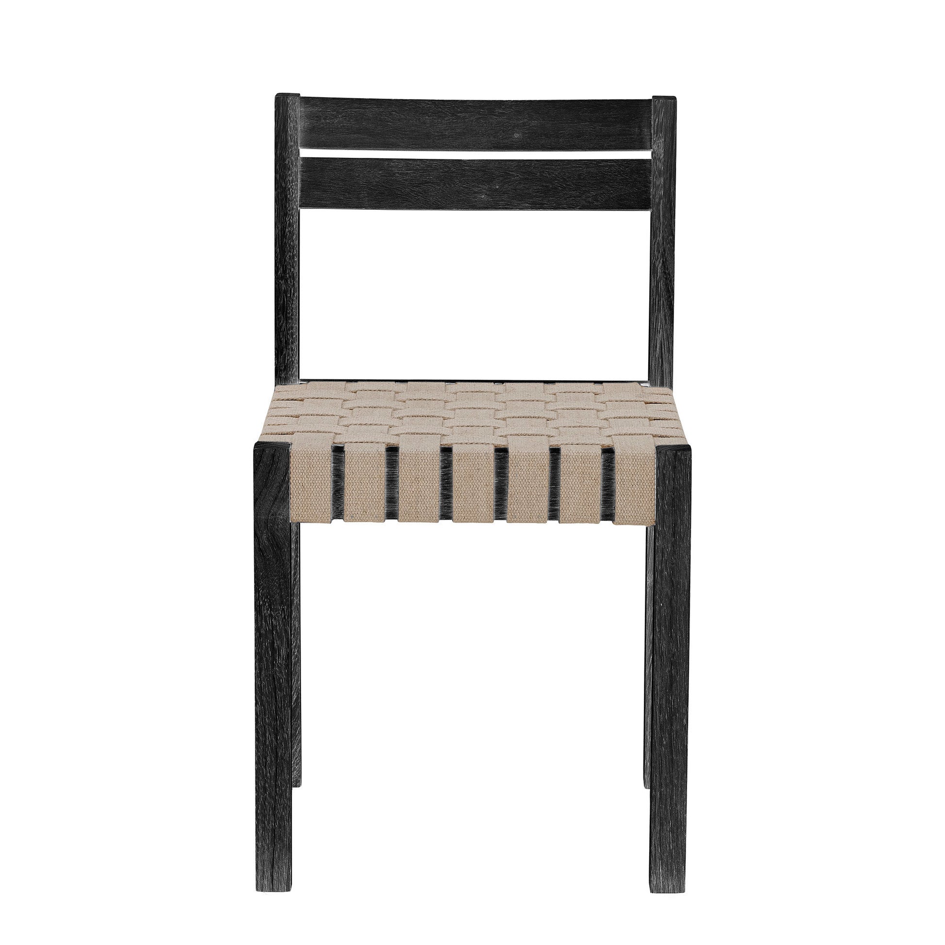 Chaise de salle à manger noire en bois d'hévéa - MARON - maison bloom concept
