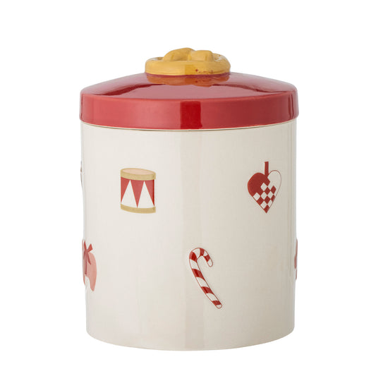 Pot de Noël avec couvercle en grès -JOLLY - maison bloom concept