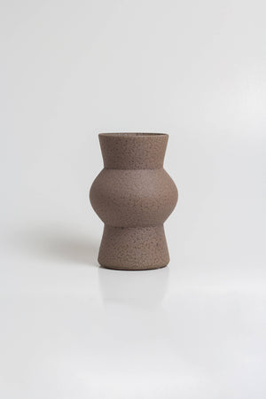 Vase marron émaillé  - Fait main - MELAS - maison bloom concept