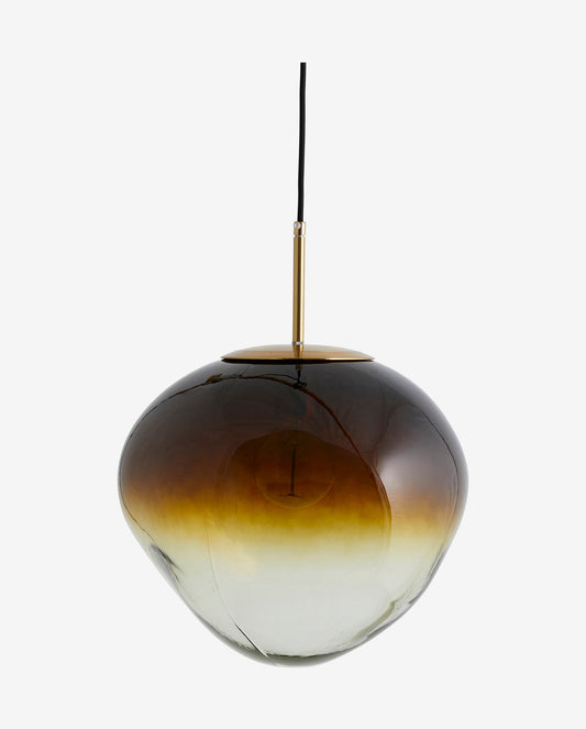 Suspension en verre ambré marron - L - EDFU - maison bloom concept