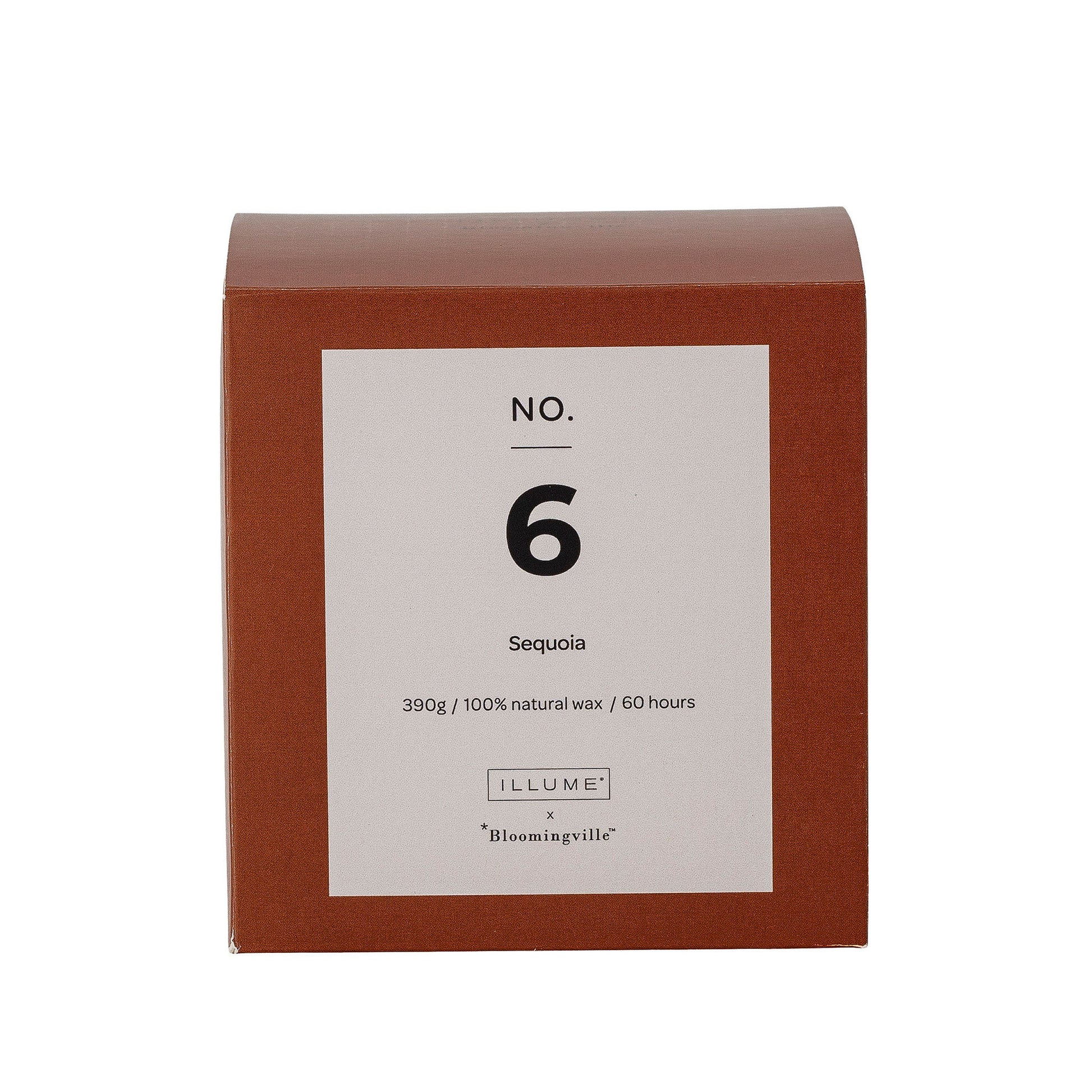 Bougie parfumée Illume X Bloomingville NO. 6 - Sequoia , Marron, Cire naturelle