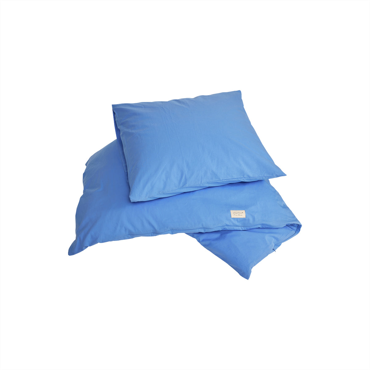 Parure de lit enfant en percale de coton bleue - NUKU - maison bloom concept