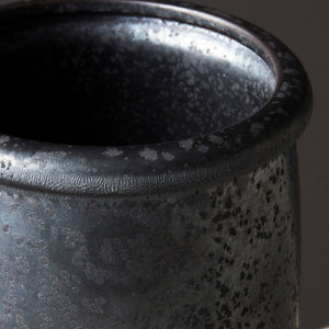 Pot à ustensiles noir grès réactif - PION - maison bloom concept