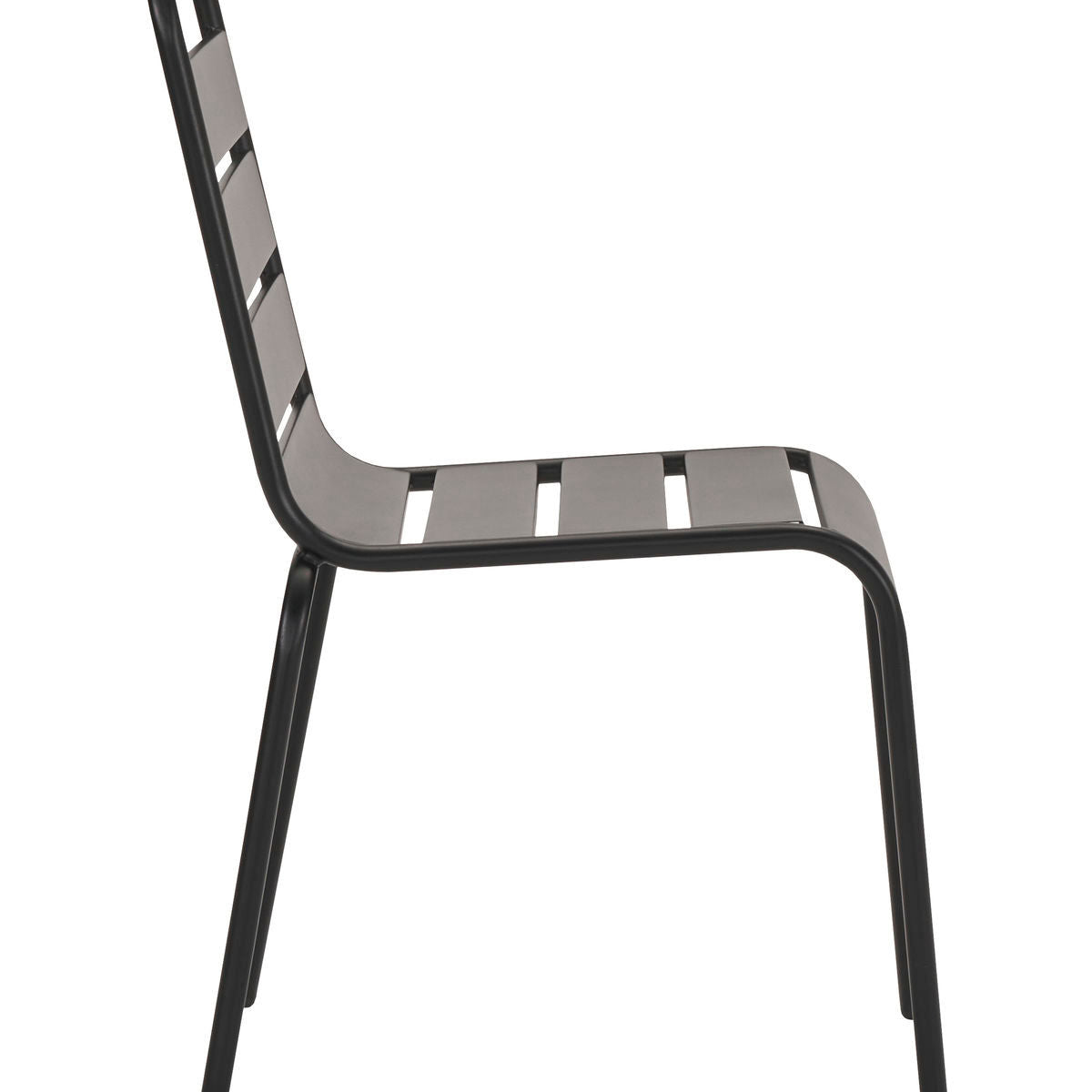 Chaise de jardin en metal noir - maison bloom concept