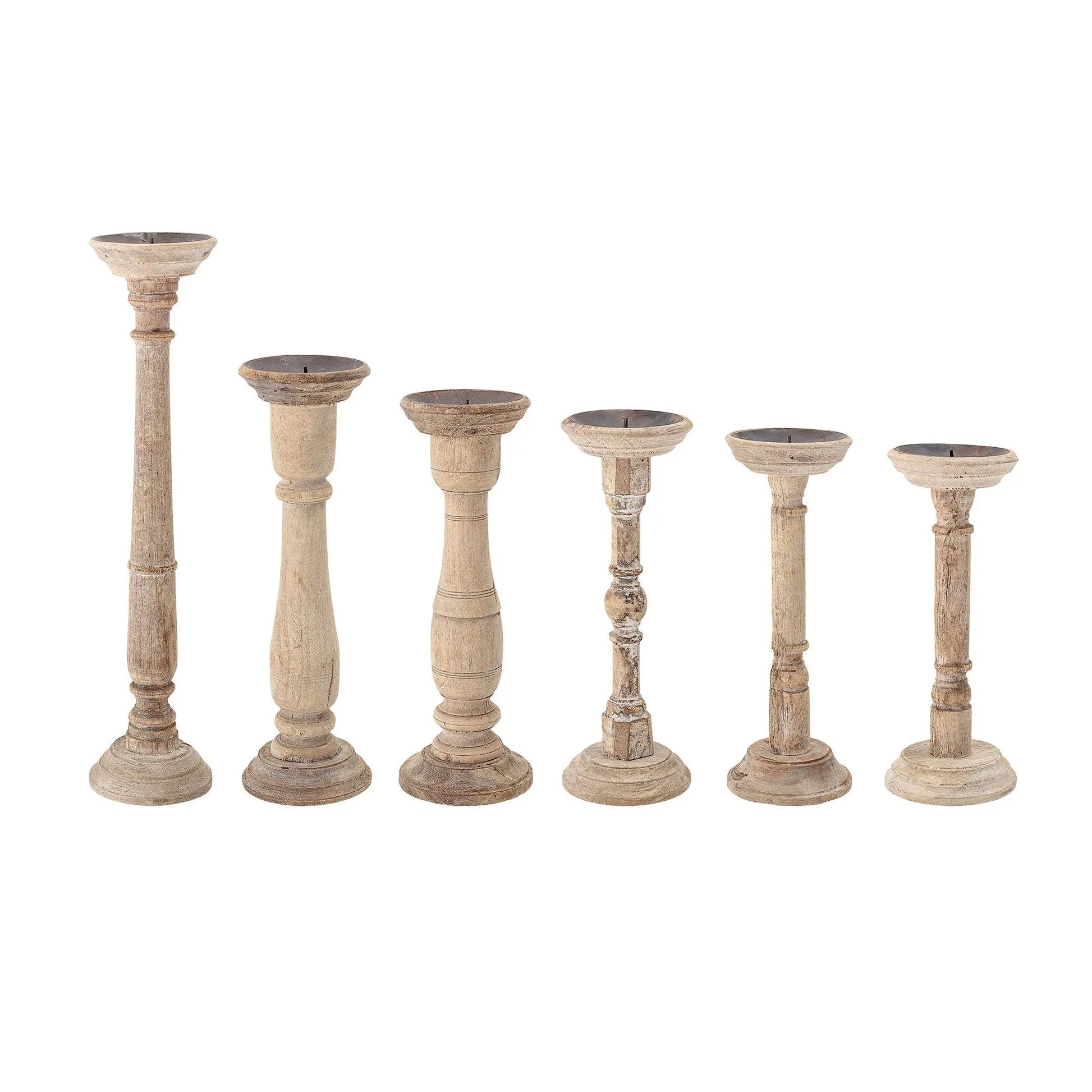 Creative Collection Carola Candlestick, Nature, Reclaimed WoodMaison Bloom Concept 