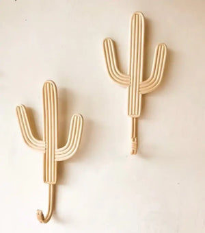 Patère cactus en rotin - maison bloom concept