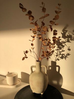 Vase texturé beige en terre cuiteMaison Bloom Concept 