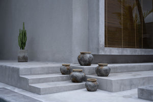 Vase antique gris - The Styly - M - maison bloom concept