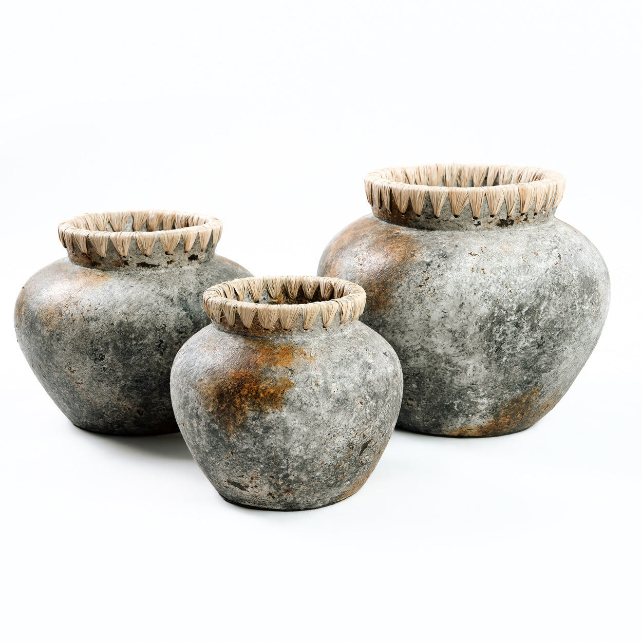 Vase antique gris - The Styly - M - maison bloom concept