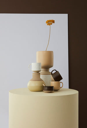 Vase Hagi en grès fait-main  - Dusty Lemonade - maison bloom concept