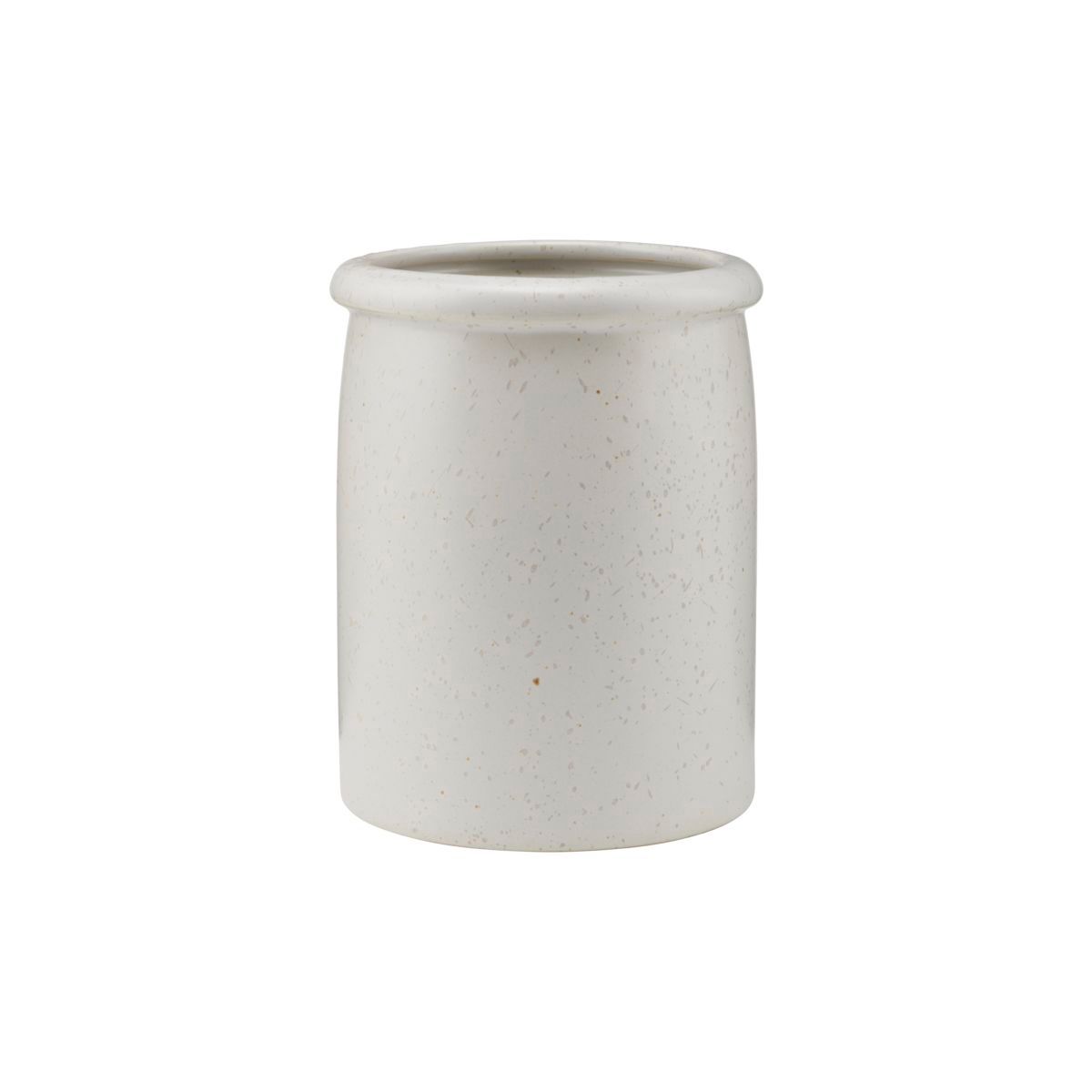 Pot à ustensiles blanc moucheté - PION - maison bloom concept