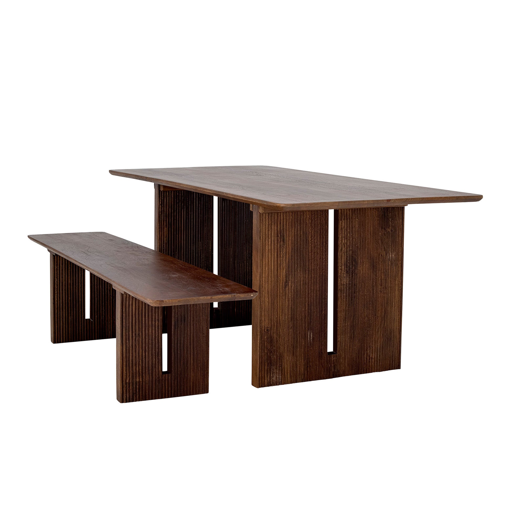 Table de salle à manger en bois de manguier foncé - maison bloom concept